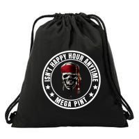 Isn't Happy Hour Anytime Mega Pint Pirate Drawstring Bag