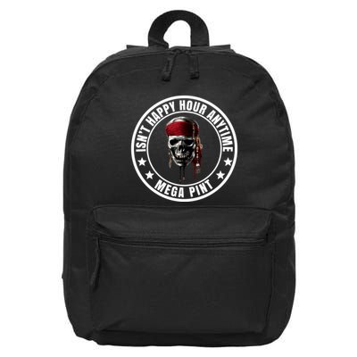 Isn't Happy Hour Anytime Mega Pint Pirate 16 in Basic Backpack