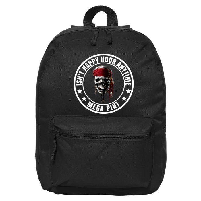 Isn't Happy Hour Anytime Mega Pint Pirate 16 in Basic Backpack