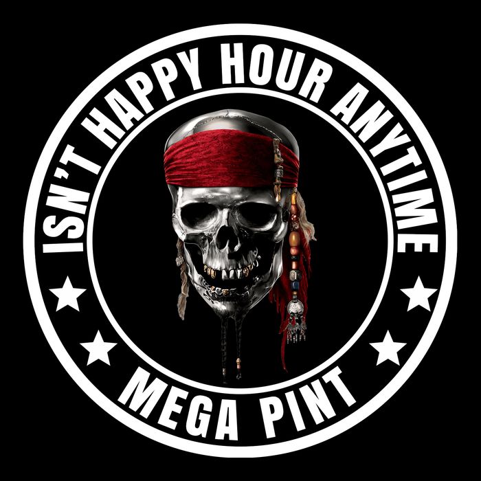 Isn't Happy Hour Anytime Mega Pint Pirate 16 in Basic Backpack