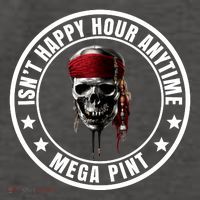 Isn't Happy Hour Anytime Mega Pint Pirate Vector Backpack