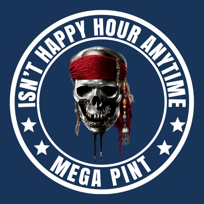 Isn't Happy Hour Anytime Mega Pint Pirate Infant Baby Jersey Bodysuit