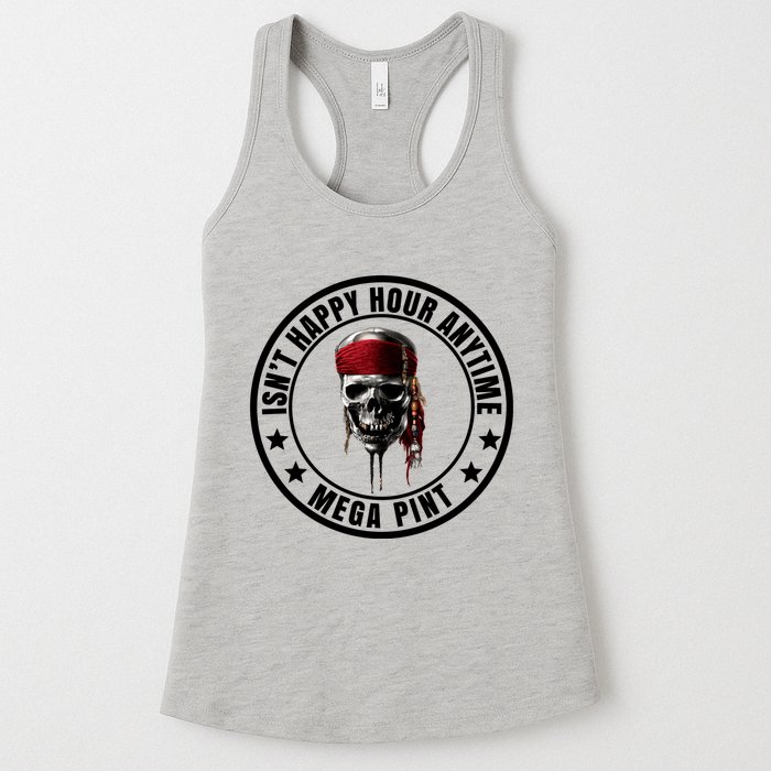 Isn't Happy Hour Anytime Mega Pint Pirate Womens Tank Top