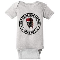 Isn't Happy Hour Anytime Mega Pint Pirate Baby Bodysuit