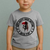 Isn't Happy Hour Anytime Mega Pint Pirate Toddler T-Shirt