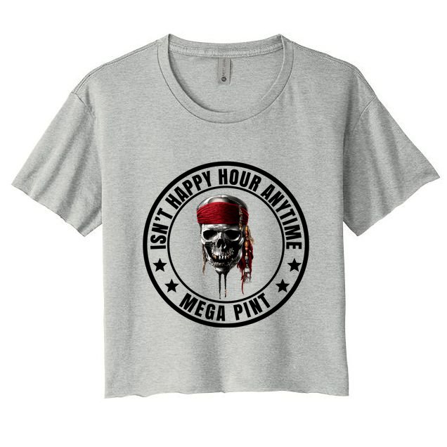Isn't Happy Hour Anytime Mega Pint Pirate Crop Top