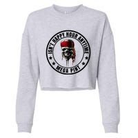 Isn't Happy Hour Anytime Mega Pint Pirate Cropped Pullover Crew