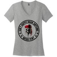 Isn't Happy Hour Anytime Mega Pint Pirate Women's V-Neck T-Shirt