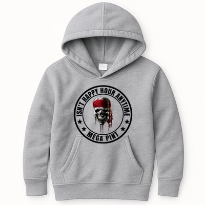 Isn't Happy Hour Anytime Mega Pint Pirate Kids Hoodie