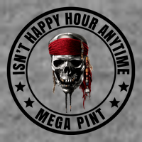Isn't Happy Hour Anytime Mega Pint Pirate Short Acrylic Beanie