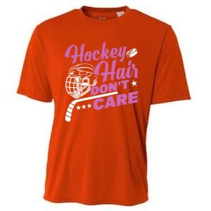 Ice Hockey Hockey Hair Dont Care Meaningful Gift Cooling Performance Crew T-Shirt