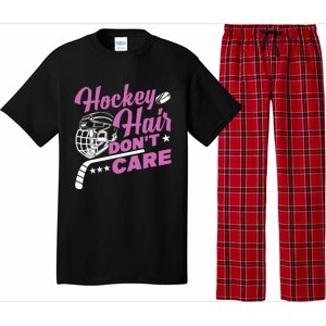 Ice Hockey Hockey Hair Dont Care Meaningful Gift Pajama Set