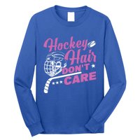 Ice Hockey Hockey Hair Dont Care Meaningful Gift Long Sleeve Shirt