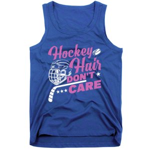 Ice Hockey Hockey Hair Dont Care Meaningful Gift Tank Top