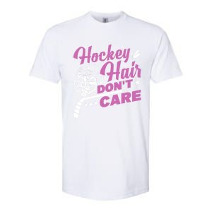 Ice Hockey Hockey Hair Dont Care Meaningful Gift Softstyle CVC T-Shirt