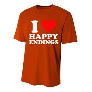 I Heart Happy Ending Performance Sprint T-Shirt