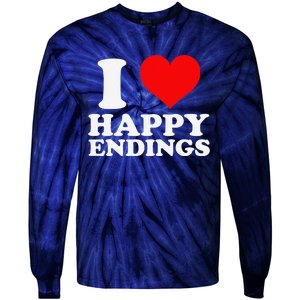 I Heart Happy Ending Tie-Dye Long Sleeve Shirt