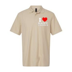 I Heart Happy Ending Softstyle Adult Sport Polo