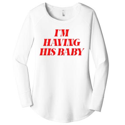 IM Having His Baby Women's Perfect Tri Tunic Long Sleeve Shirt