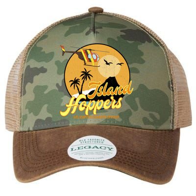 Island Hoppers Helicoter Charter Services Legacy Tie Dye Trucker Hat