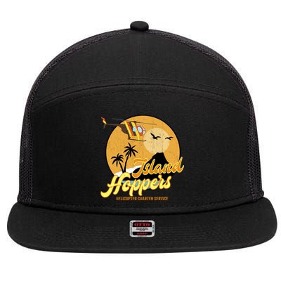 Island Hoppers Helicoter Charter Services 7 Panel Mesh Trucker Snapback Hat