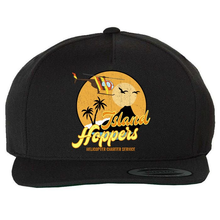 Island Hoppers Helicoter Charter Services Wool Snapback Cap