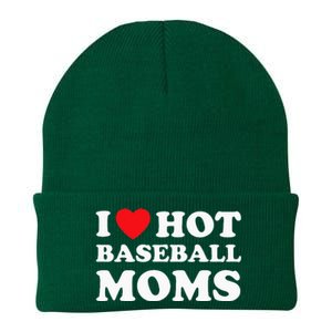 I Heart Hot Moms Baseball Mom Knit Cap Winter Beanie