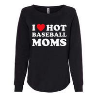 I Heart Hot Moms Baseball Mom Womens California Wash Sweatshirt