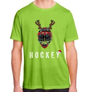 Ice Hockey Helmet Christmas Santa Claus Happy Hockey Days Great Gift Adult ChromaSoft Performance T-Shirt