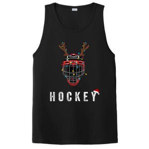 Ice Hockey Helmet Christmas Santa Claus Happy Hockey Days Great Gift PosiCharge Competitor Tank