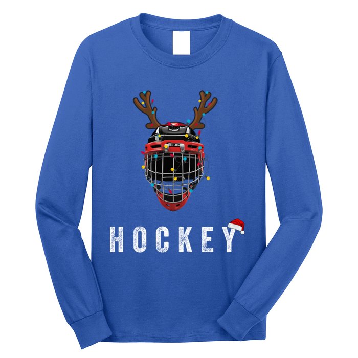 Ice Hockey Helmet Christmas Santa Claus Happy Hockey Days Great Gift Long Sleeve Shirt