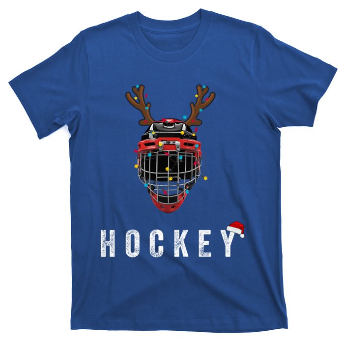 Ice Hockey Helmet Christmas Santa Claus Happy Hockey Days Great Gift T-Shirt