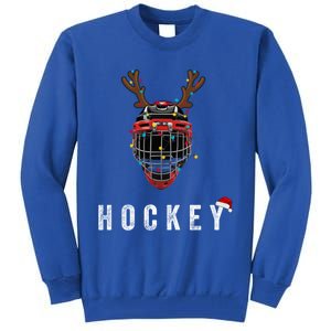 Ice Hockey Helmet Christmas Santa Claus Happy Hockey Days Great Gift Tall Sweatshirt