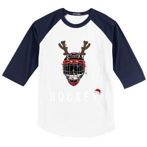 Ice Hockey Helmet Christmas Santa Claus Happy Hockey Days Great Gift Baseball Sleeve Shirt