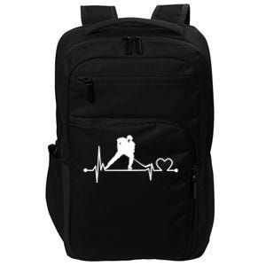 Ice Hockey Heartbeat Funny For Sports Cool Lover Gift Funny Gift Impact Tech Backpack