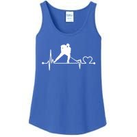 Ice Hockey Heartbeat Funny For Sports Cool Lover Gift Funny Gift Ladies Essential Tank