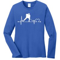 Ice Hockey Heartbeat Funny For Sports Cool Lover Gift Funny Gift Ladies Long Sleeve Shirt