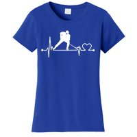 Ice Hockey Heartbeat Funny For Sports Cool Lover Gift Funny Gift Women's T-Shirt