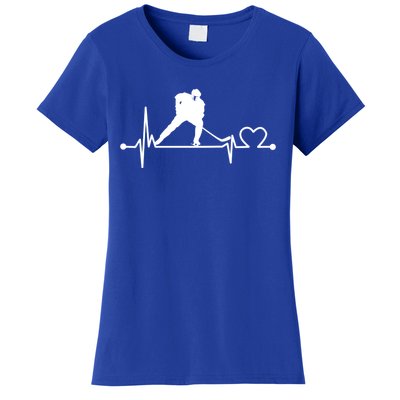 Ice Hockey Heartbeat Funny For Sports Cool Lover Gift Funny Gift Women's T-Shirt