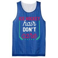 Ice Hockey Hair Dont Care Funny Ice Hockey Gift Mesh Reversible Basketball Jersey Tank