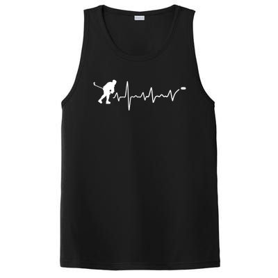 Ice Hockey Heartbeat Ice Hockey Player Great Gift PosiCharge Competitor Tank