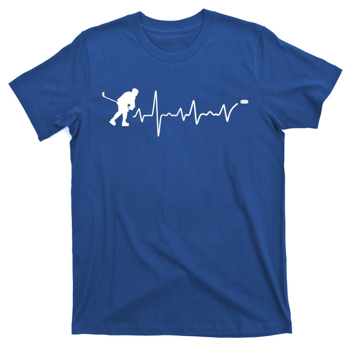 Ice Hockey Heartbeat Ice Hockey Player Great Gift T-Shirt