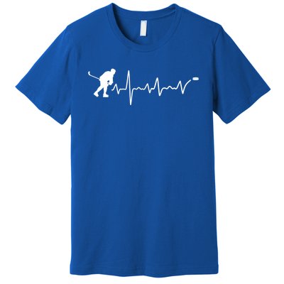 Ice Hockey Heartbeat Ice Hockey Player Great Gift Premium T-Shirt