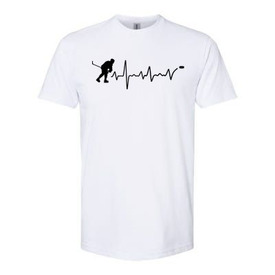 Ice Hockey Heartbeat Ice Hockey Player Great Gift Softstyle CVC T-Shirt