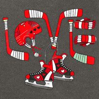 Ice Hockey Heart Valentines Day Love Gifts Goalie Cotton Canvas Backpack