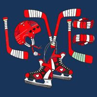 Ice Hockey Heart Valentines Day Love Gifts Goalie Infant Baby Jersey Bodysuit