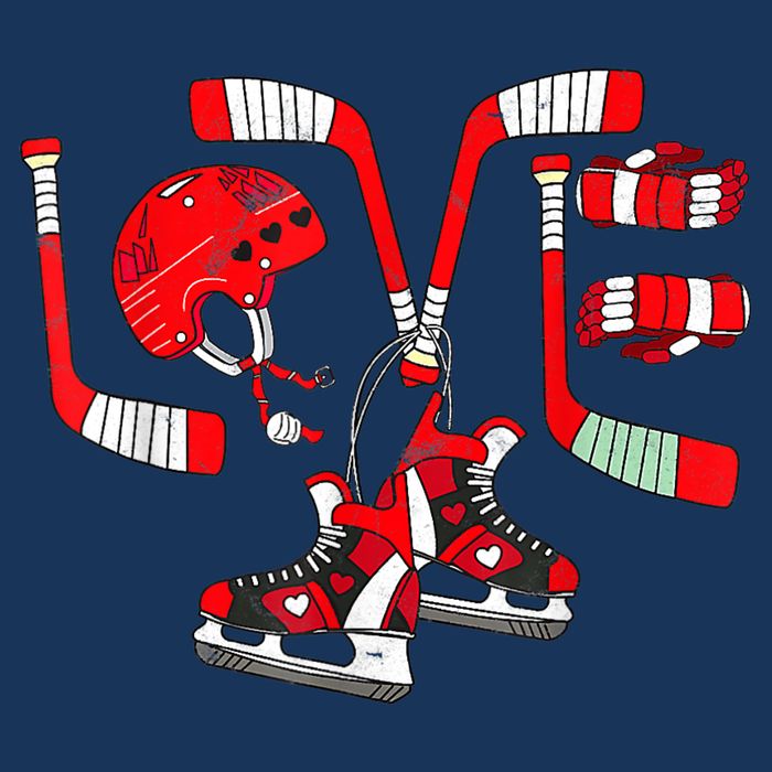 Ice Hockey Heart Valentines Day Love Gifts Goalie Infant Baby Jersey Bodysuit
