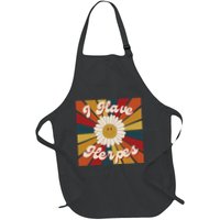 I Have Herpes Funny Retro Offensive Inappropriate Meme Full-Length Apron With Pockets