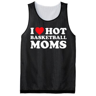 I Heart Hot Moms Basketball Mom Mesh Reversible Basketball Jersey Tank