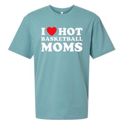 I Heart Hot Moms Basketball Mom Sueded Cloud Jersey T-Shirt